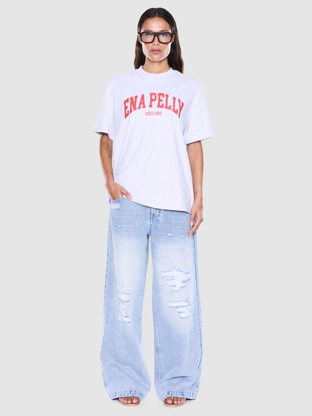 Sophia Relaxed Tee - White Marle