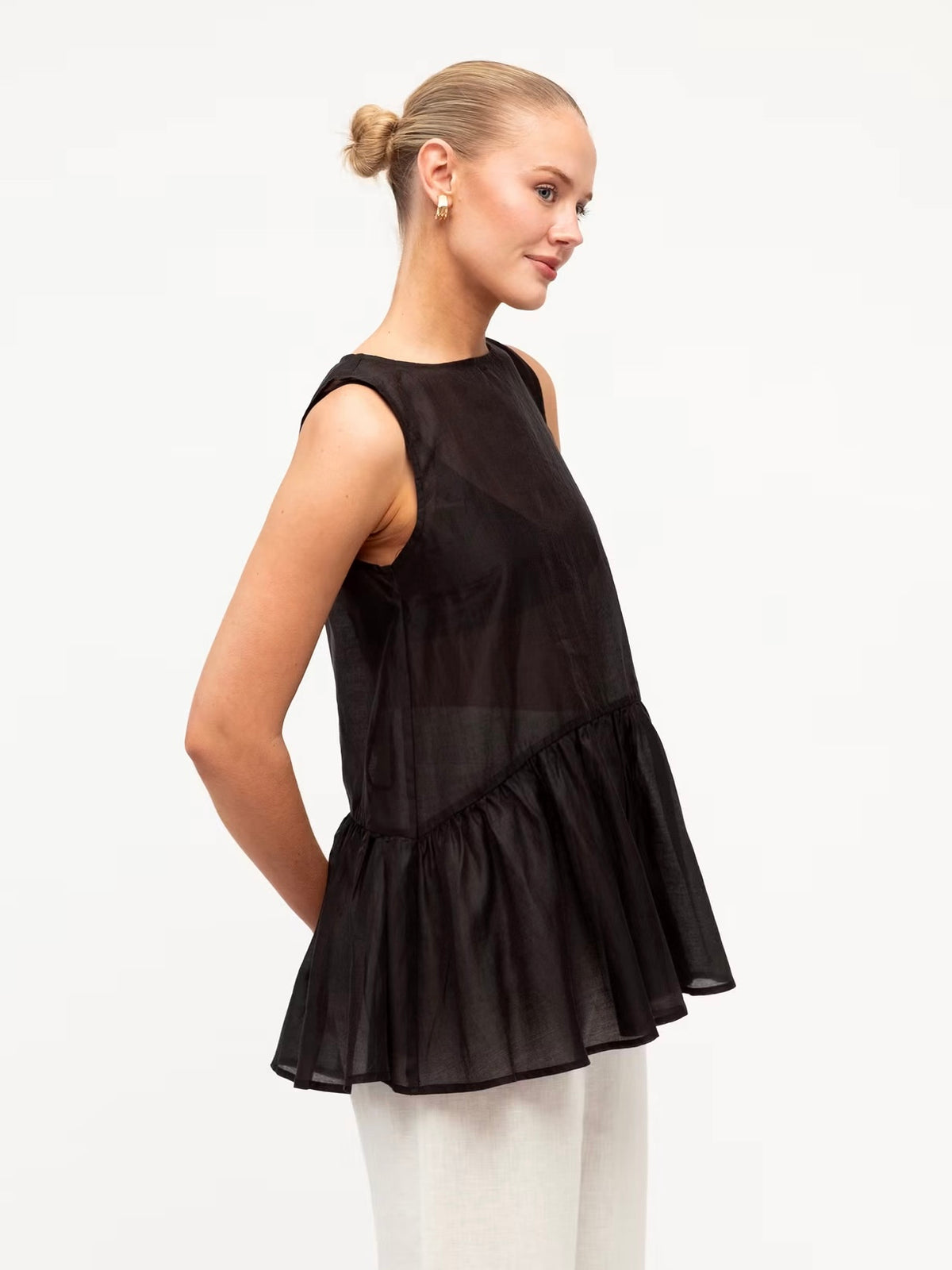Lottie Sheer Top - Black