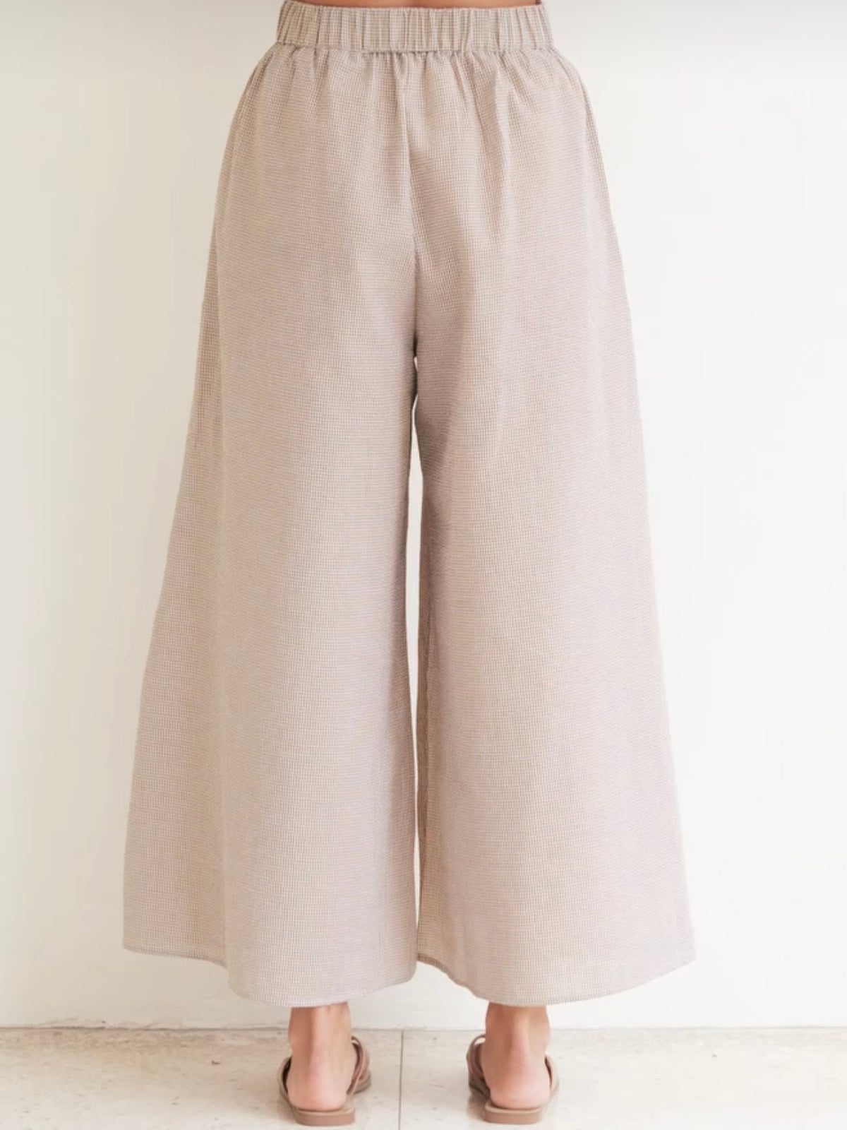 Krissy Check Pant - Beige