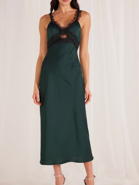 Erin Lace Trim Midi Dress
