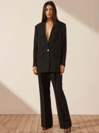 Irena Collarless Oversized Blazer Black