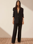 Irena Collarless Oversized Blazer Black