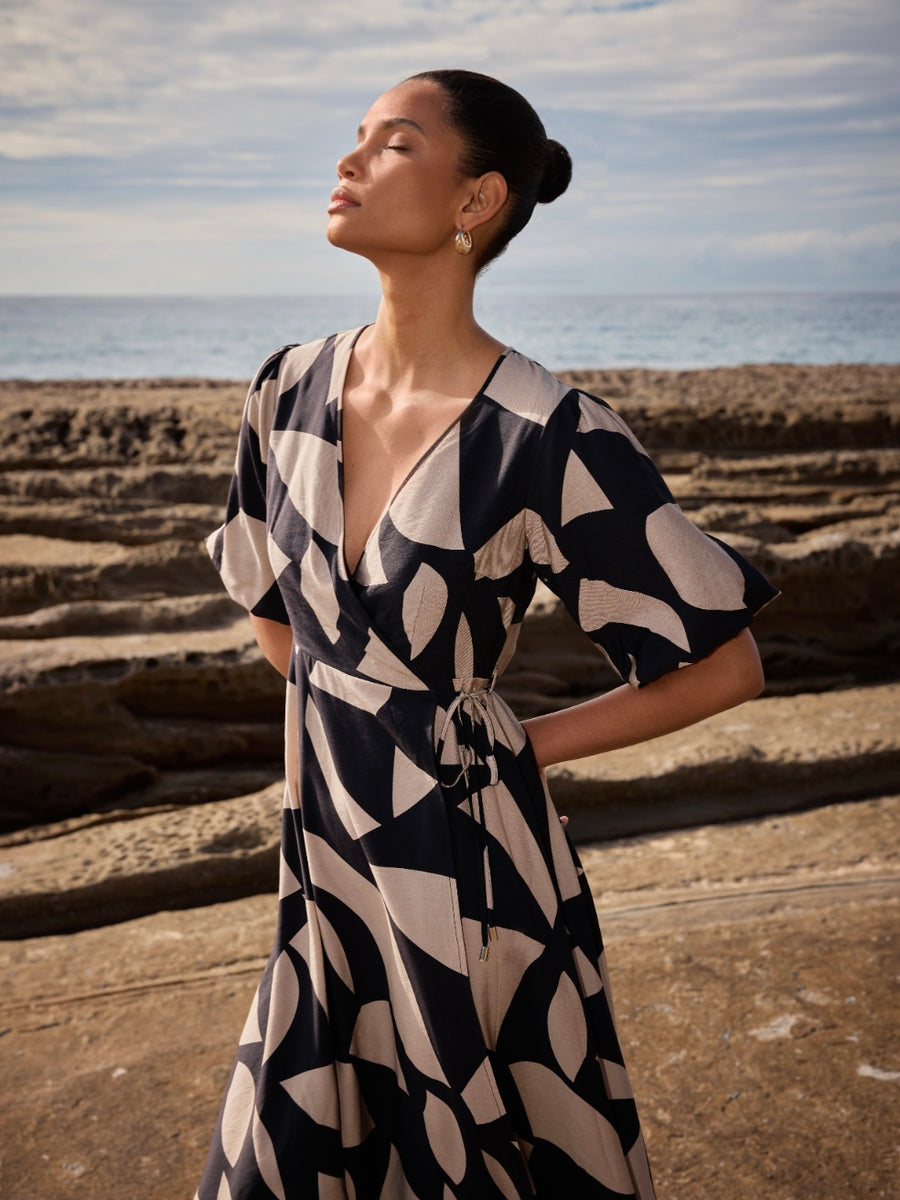 Morella Midi Wrap Dress