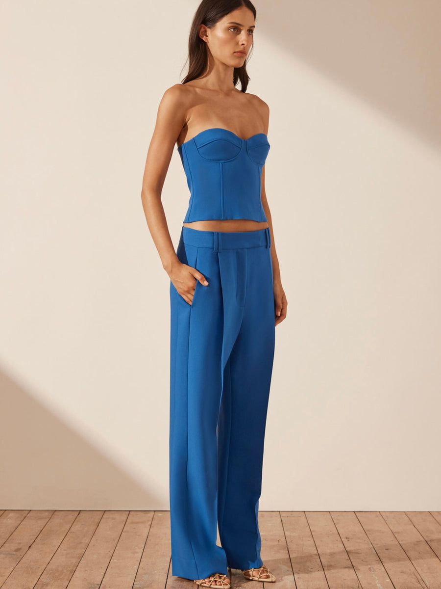Irena Low Rise Slouch Pant Cobalt