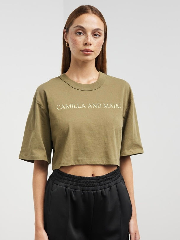 Pierre Crop Tee  Sicillian Olive