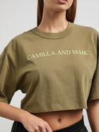 Pierre Crop Tee  Sicillian Olive