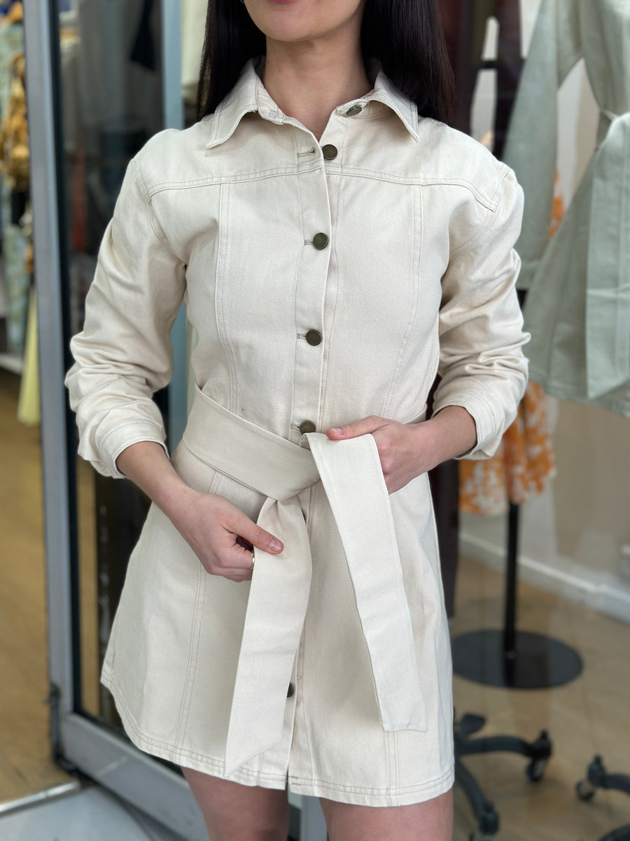 Elina Denim Mini Ivory