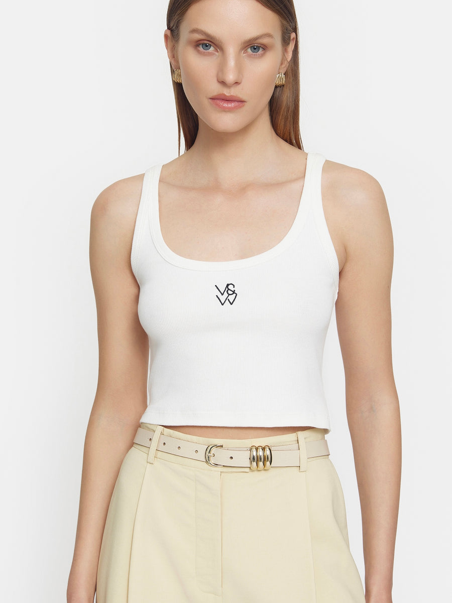 V&W Crop Tank Ivory