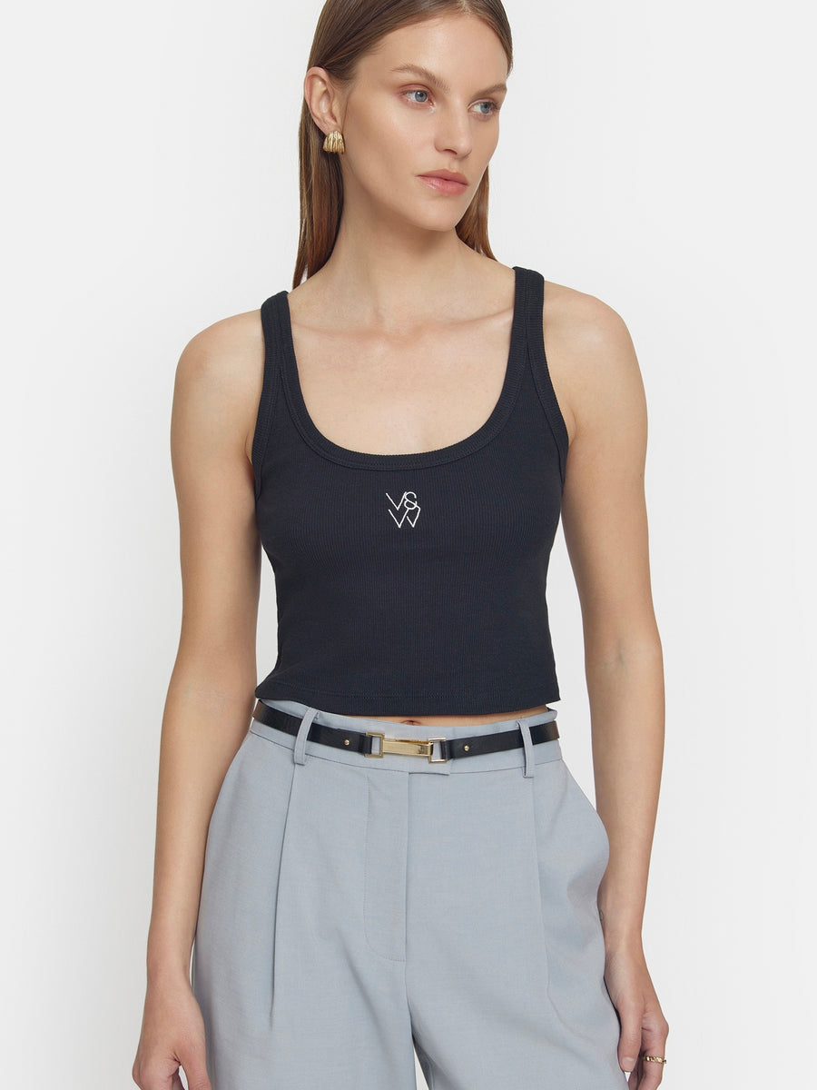 V&W Crop Tank Black