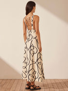 Vietri Plunged Panelled Midi Dress