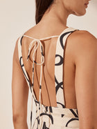 Vietri Plunged Panelled Midi Dress