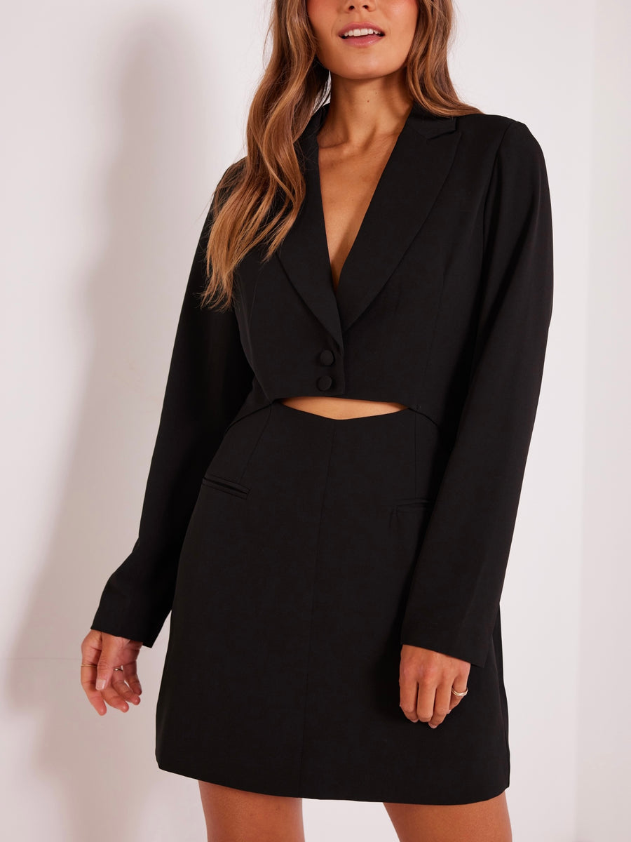 Allie Blazer Dress Black
