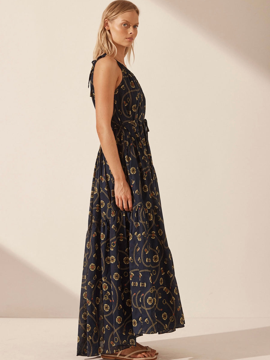 Vacance One Shoulder Tiered Maxi Dress