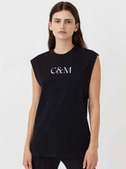 Huntington C&M Tank Black w White