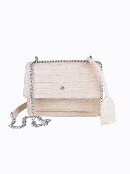 Lissy Bag Nude Croc w Silver