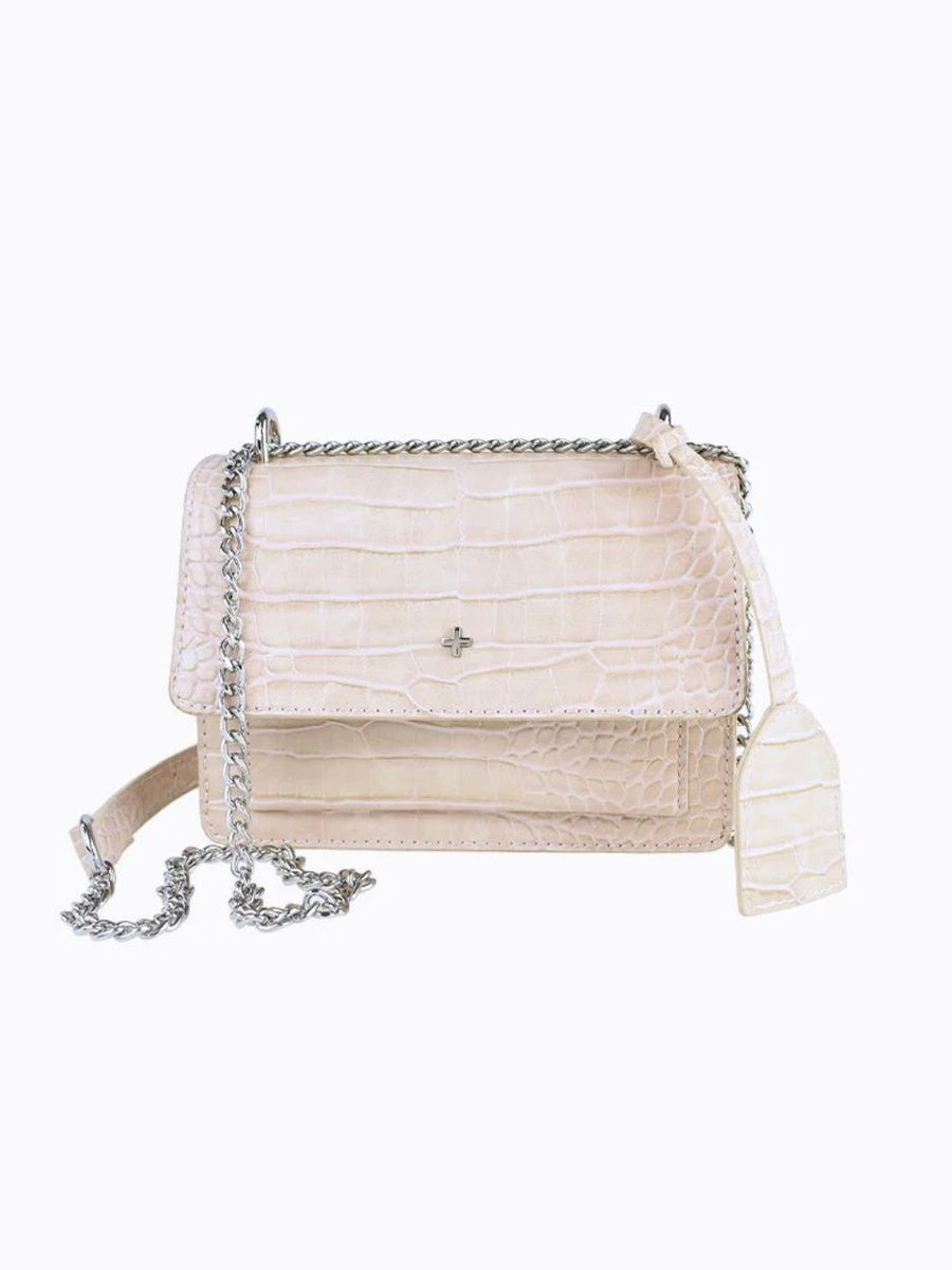 Lissy Bag Nude Croc w Silver