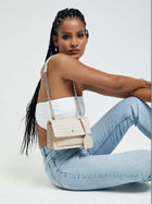 Lissy Bag Nude Croc w Silver