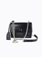 Lissy Bag Black Croc w Silver