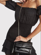 Lissy Bag Black Croc w Silver