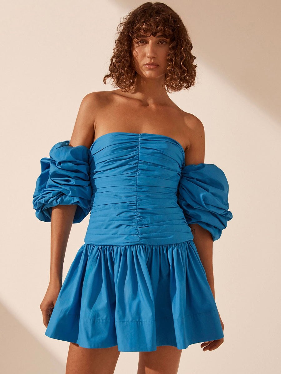 Josephine Ruched Frill Mini Dress