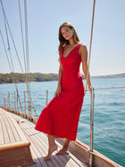 Valencia Bias Maxi Dress