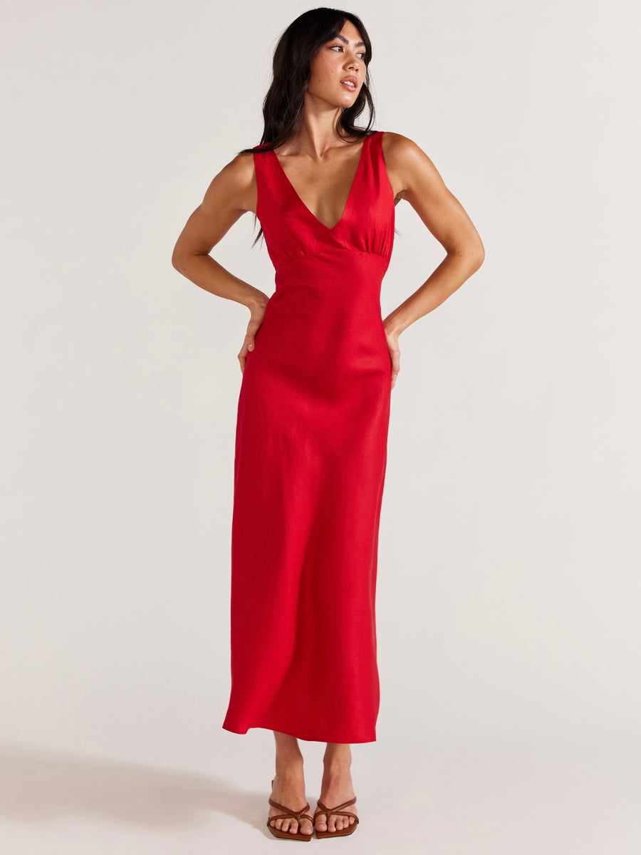 Valencia Bias Maxi Dress
