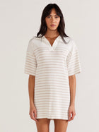 Kiana Stripe Knit Polo Dress