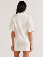Kiana Stripe Knit Polo Dress