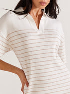 Kiana Stripe Knit Polo Dress