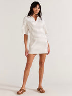 Kiana Stripe Knit Polo Dress