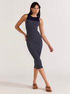 Kiana Stripe Knit Midi Dress