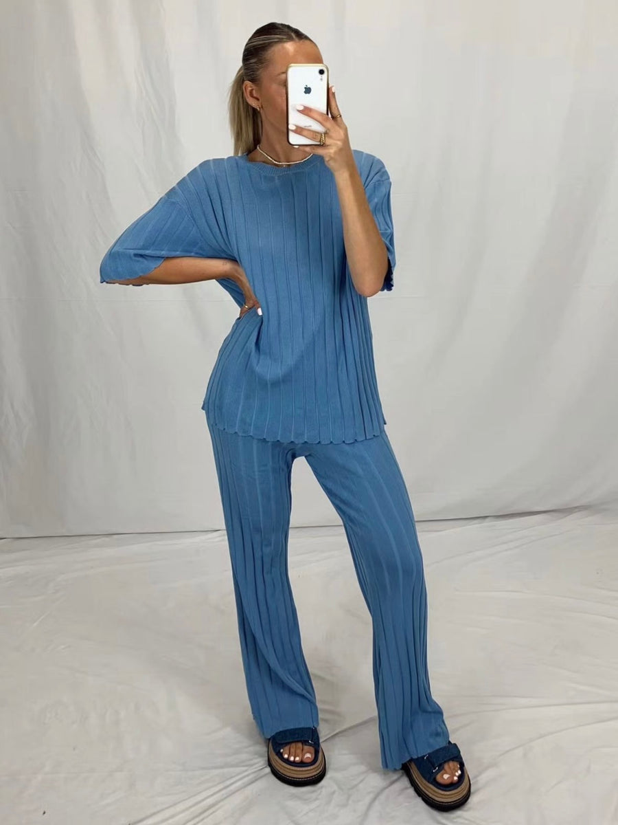 Zuri Knit Pant Blue