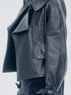 Jackie Leather Cropped Trench