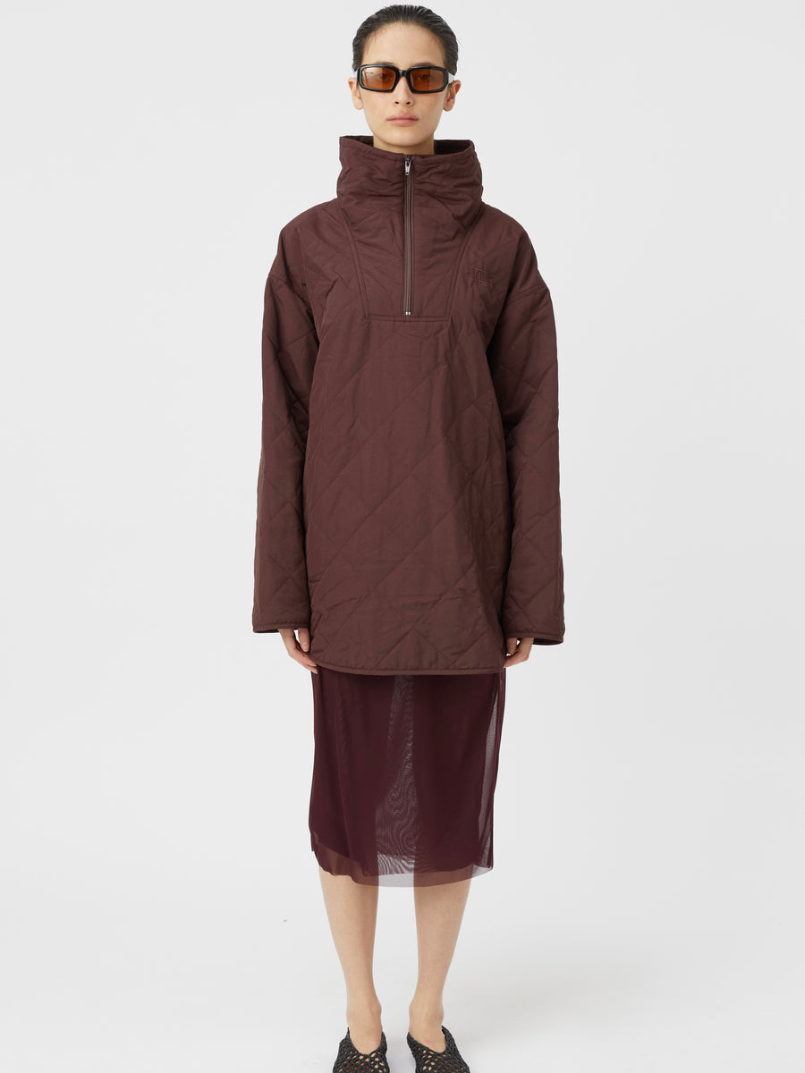 Santal Quilted Pull Over - Almadine