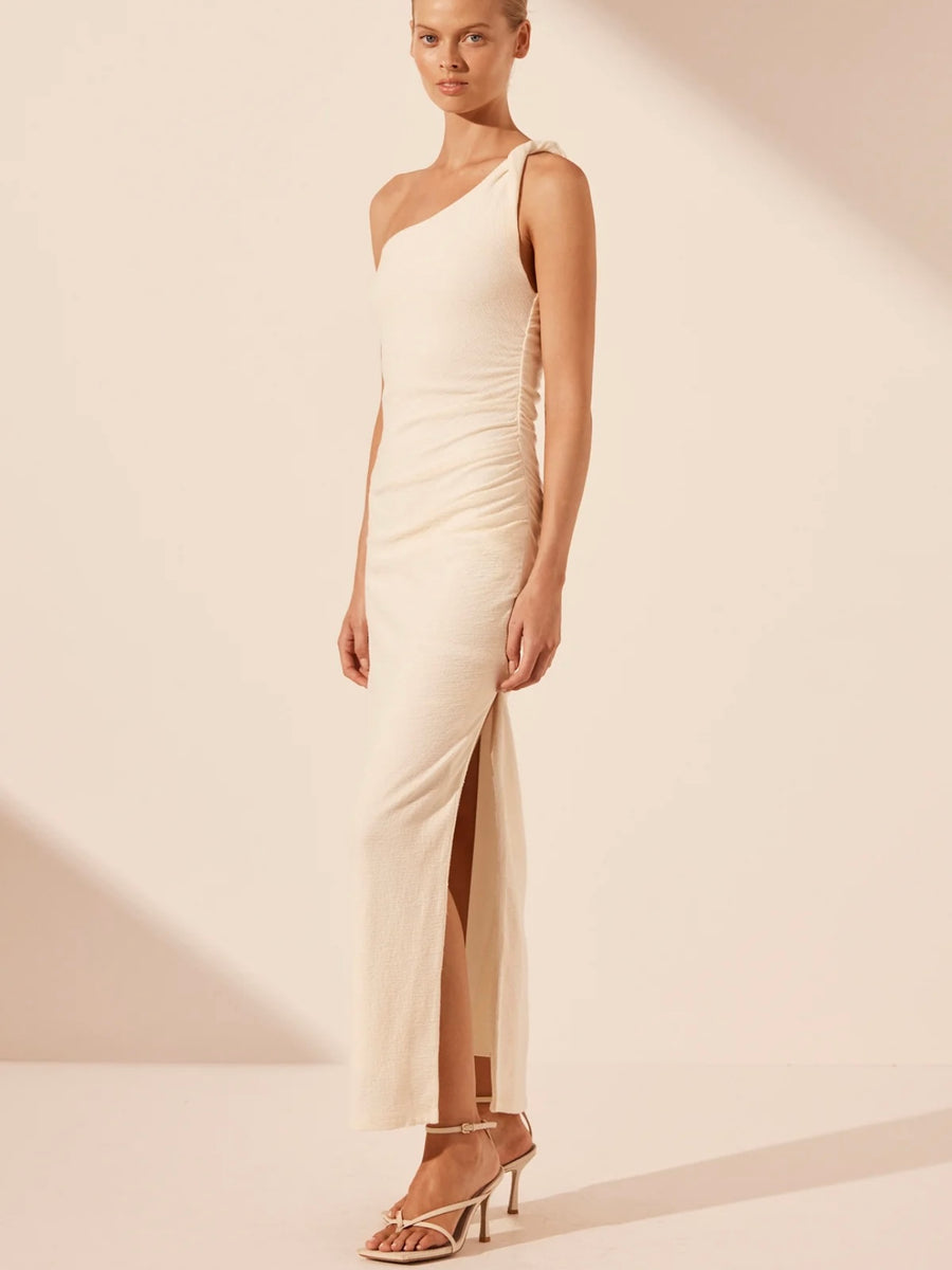 Beau Asymmetrical Twist Maxi Dress