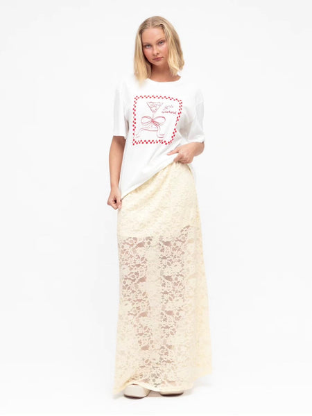 Bridget Lace Maxi Skirt Cream