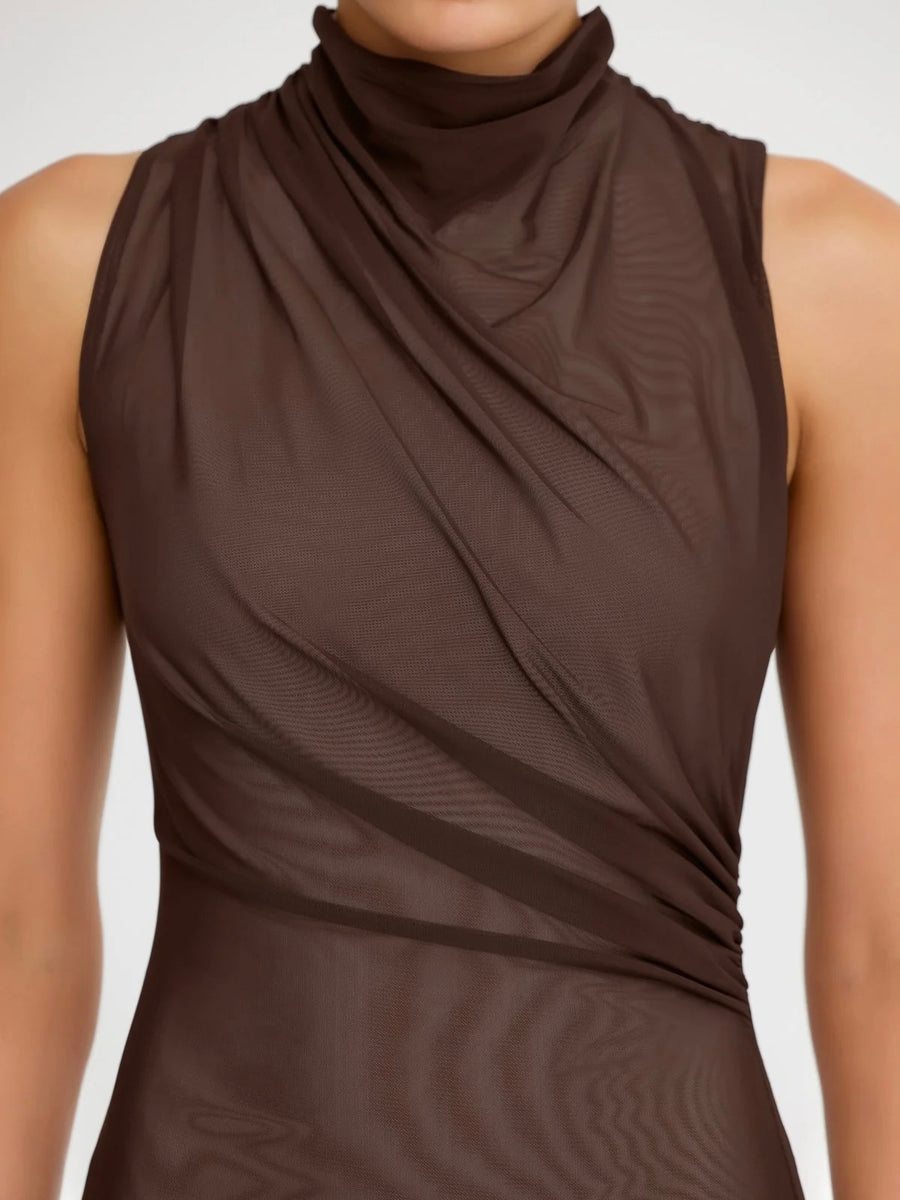 Nina Mini Dress Chocolate