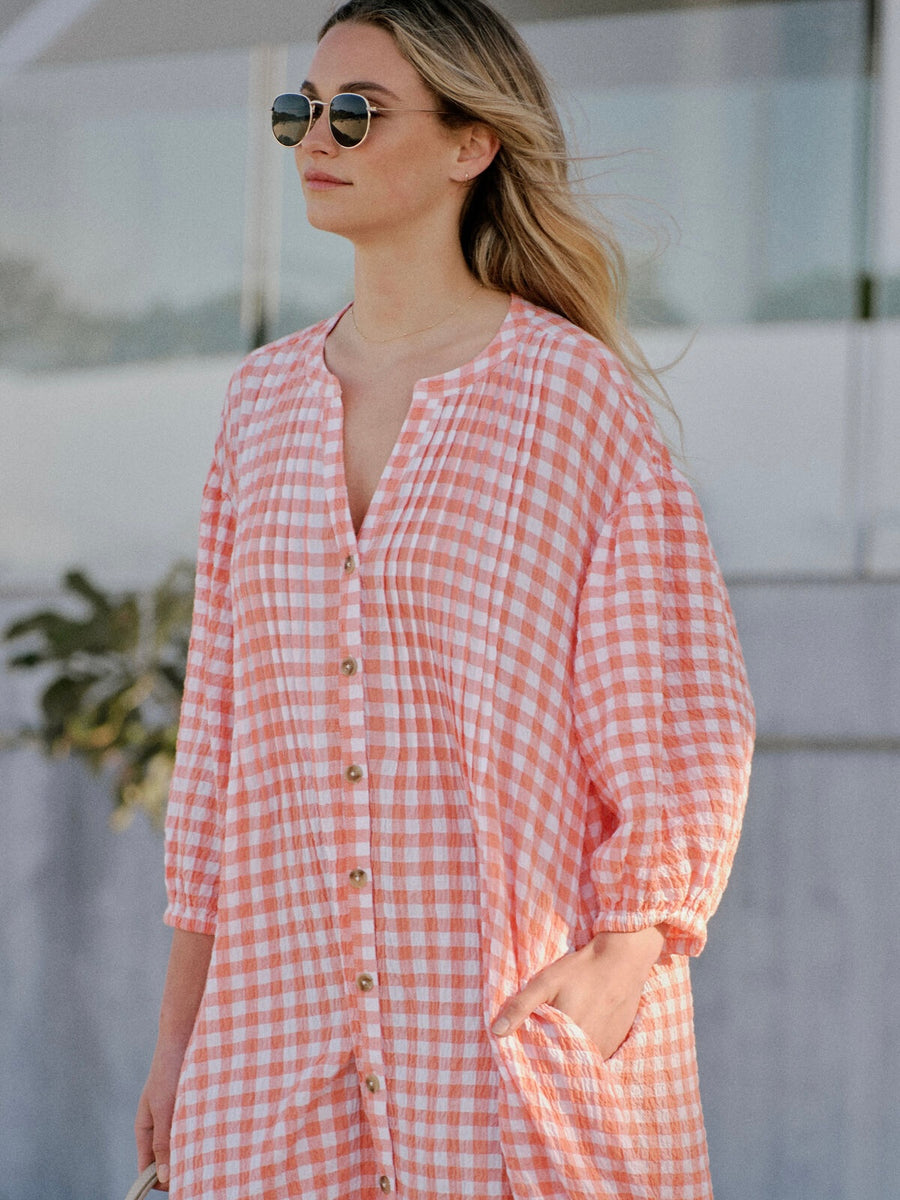 Crinkle Midi Dress