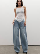 Brooklyn Barrel Leg Jean - Oakland Blue