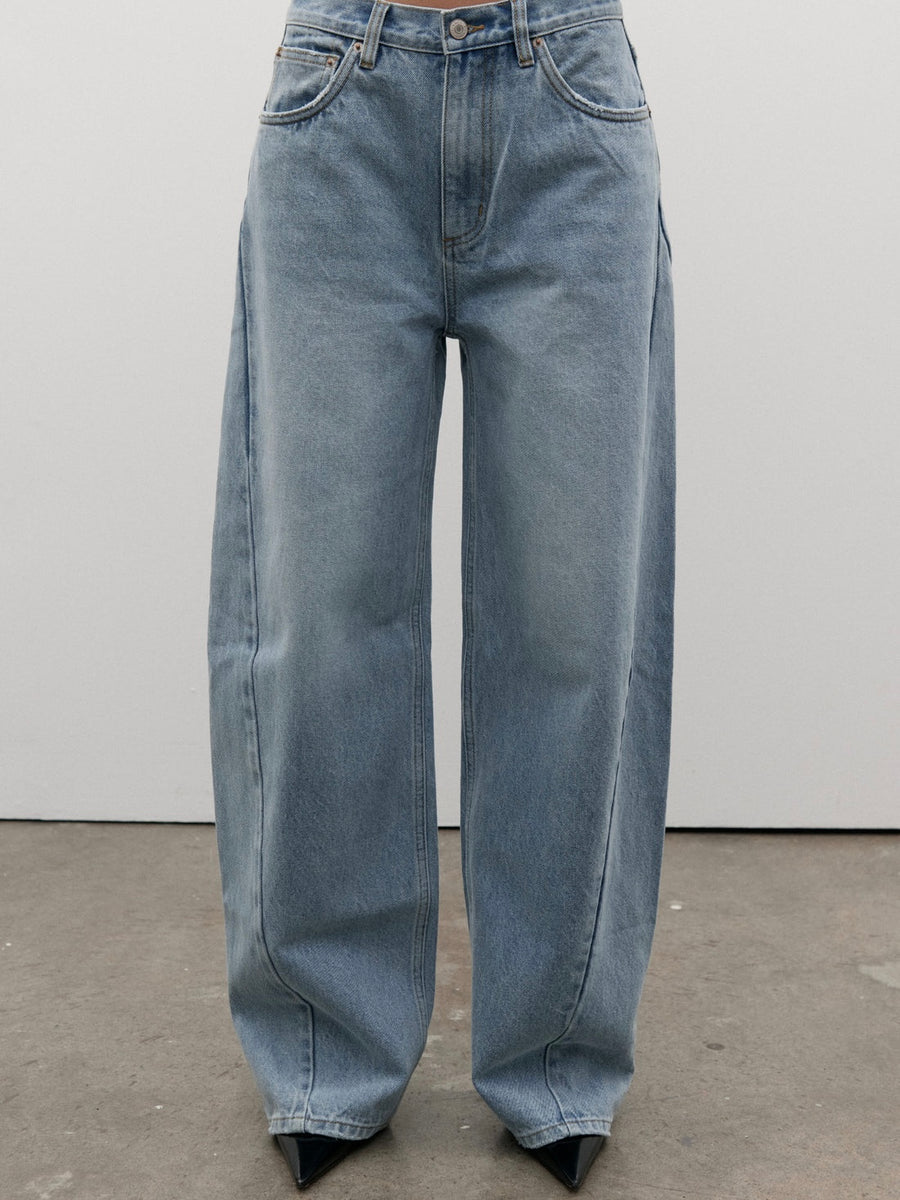 Brooklyn Barrel Leg Jean - Oakland Blue