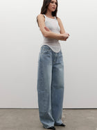 Brooklyn Barrel Leg Jean - Oakland Blue