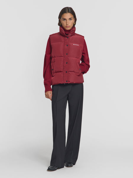 Galactic Puffer Vest - Sangria