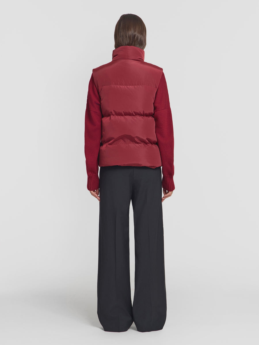 Galactic Puffer Vest - Sangria
