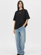 Bloom Embroidered Tee - Black