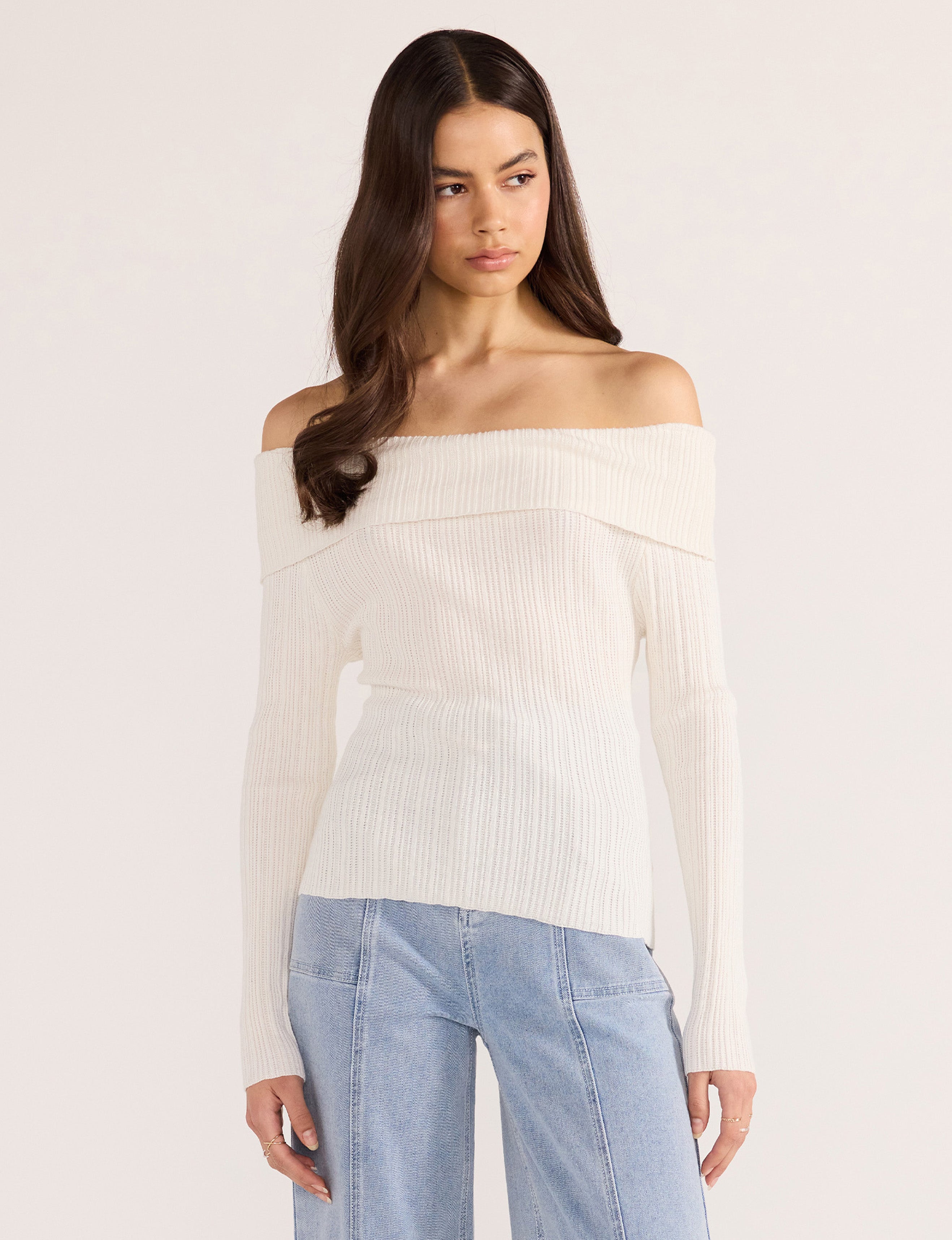 Zoe Off Shoulder Knit Top