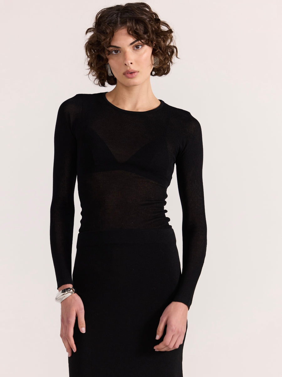 Asta Sheer Knit Top