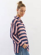 Faye Linen Shirt - Navy