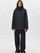 Santal Quilted Pull Over - Navy