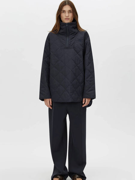 Santal Quilted Pull Over - Navy