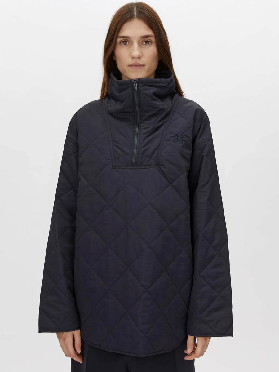 Santal Quilted Pull Over - Navy